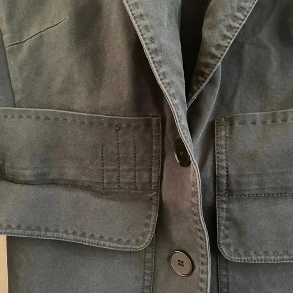 i blues by MaxMara Womens Navy Blue Khaki Blazer - Picture 4 of 8